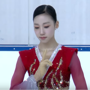 キム・ユソン　JGPアンカラ2024　フリー演技　(解説：英語 )