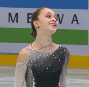 インガ・グルゲニゼ　JGP無錫2024　フリー演技　(解説：英語 )