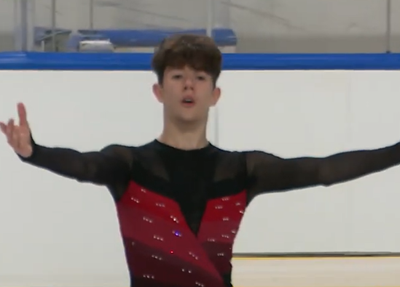 ジェイコブ・サンチェス　JGPリュブリャナ杯2024　ショート演技　(解説：英語 )