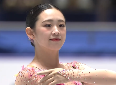 山下真瑚　全日本選手権2020　フリー演技　(解説：日本語)